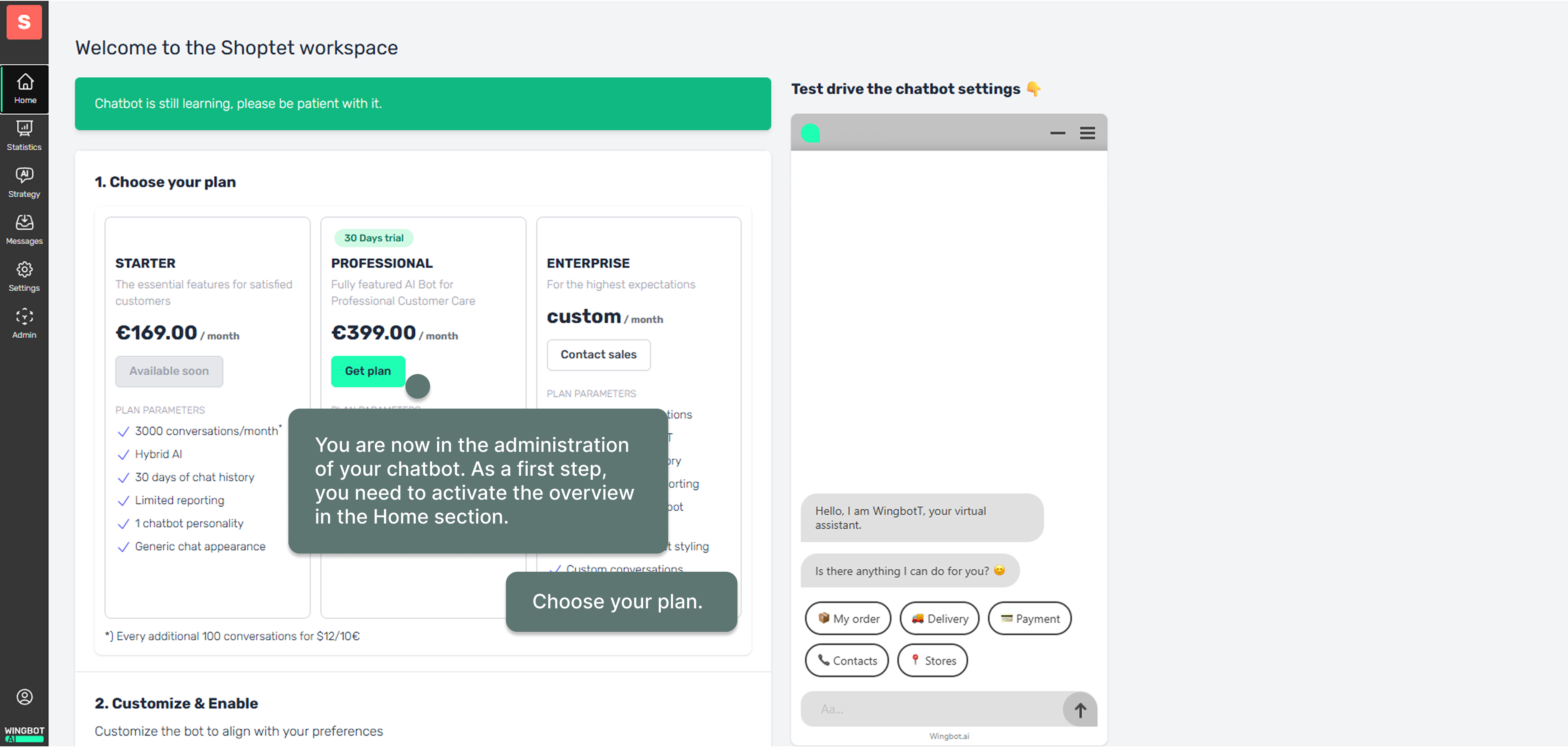 Shoptet - Wingbot Chatbot Framework Documentation