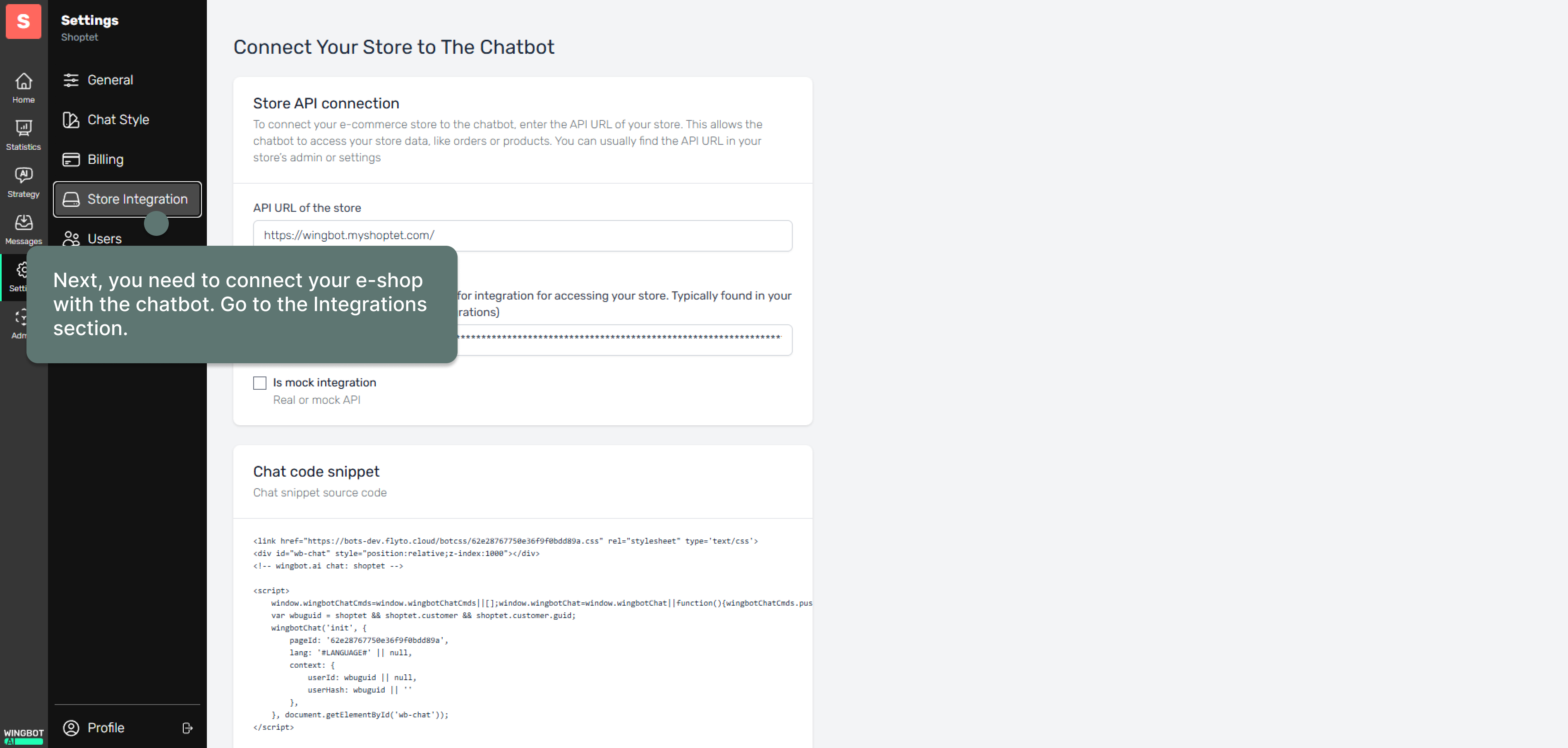 Shoptet - Wingbot Chatbot Framework Documentation