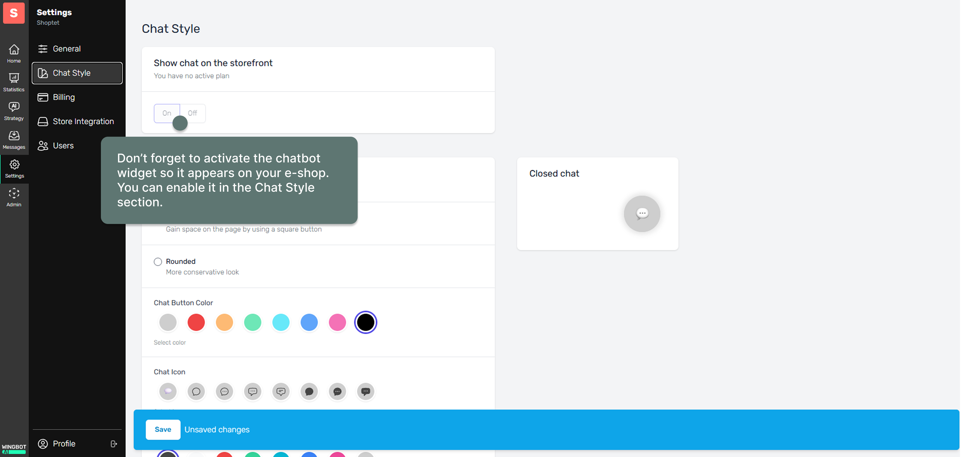 Shoptet - Wingbot Chatbot Framework Documentation