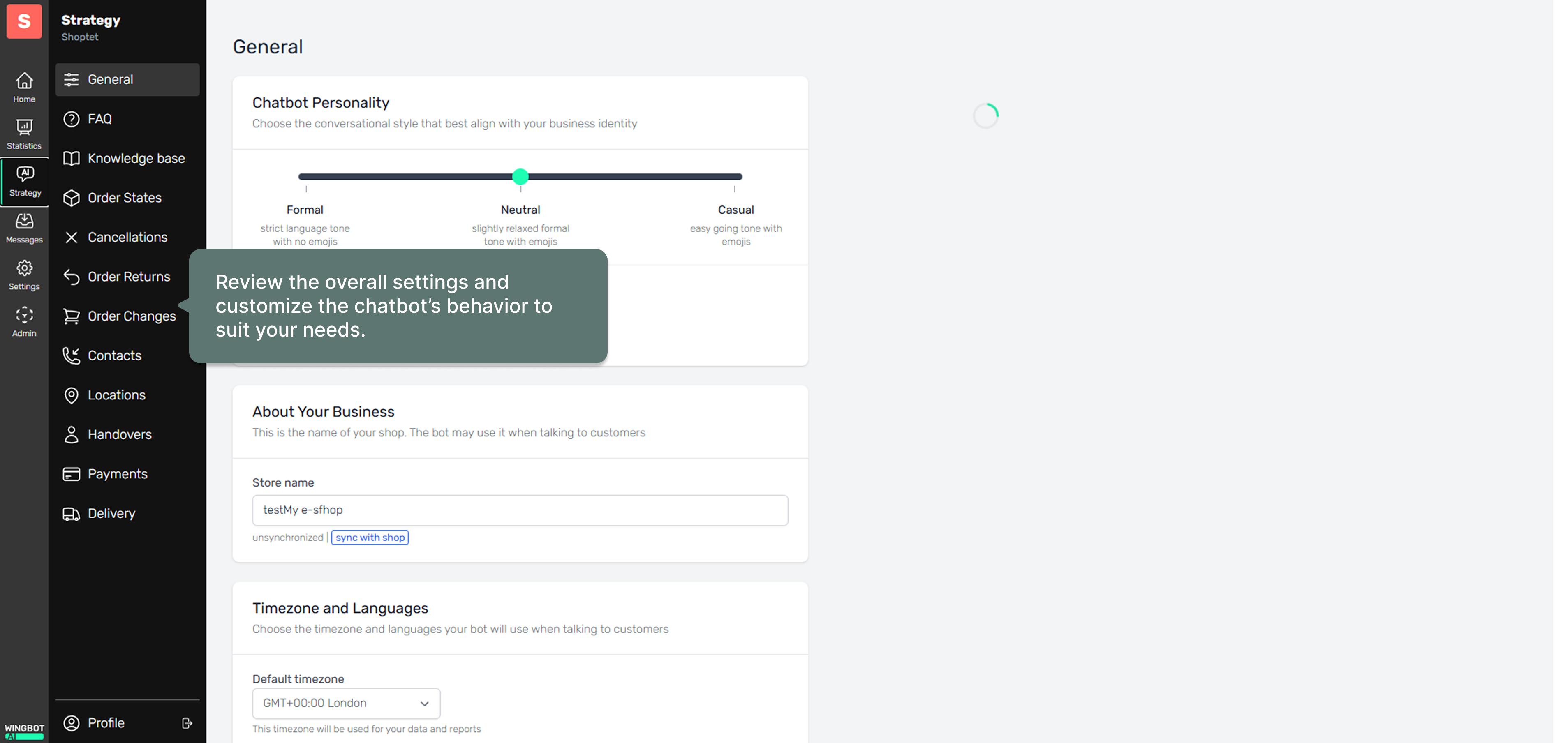 Shoptet - Wingbot Chatbot Framework Documentation